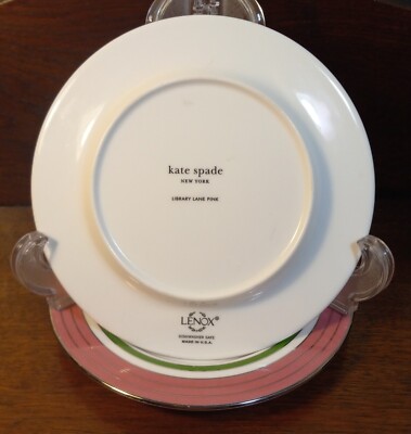 KATE SPADE Lenox Neiman Marcus Set of 3 Tidbit Plates Library Lane