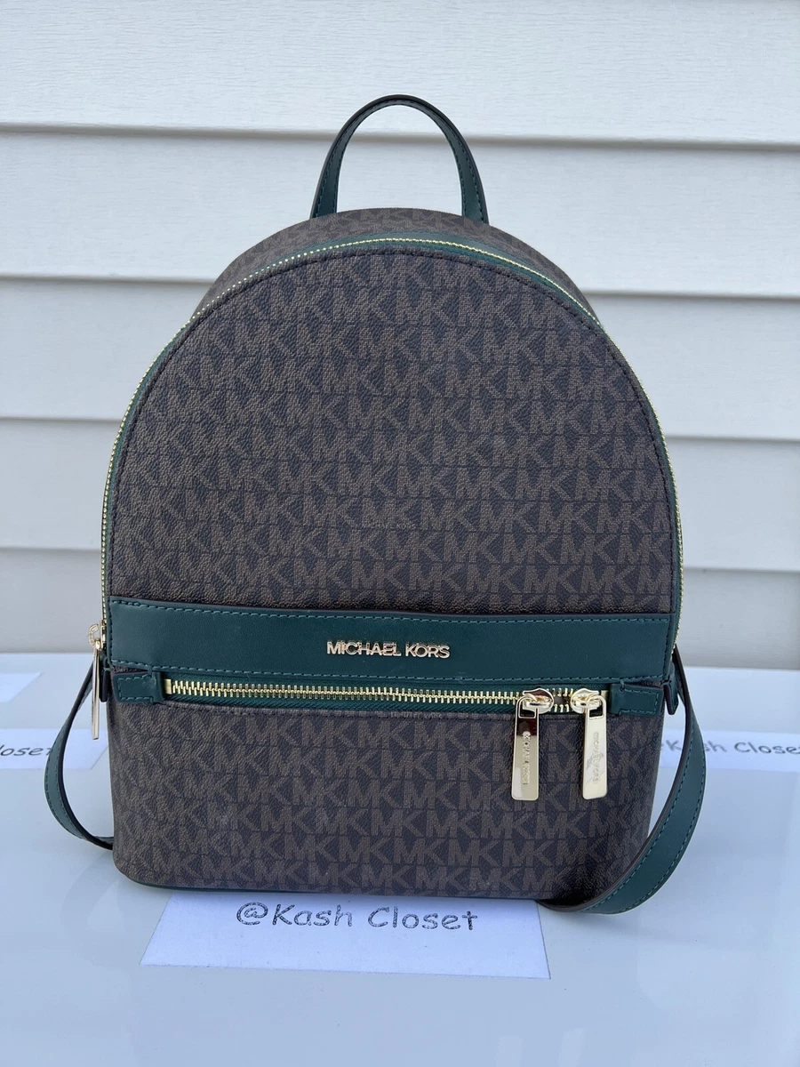 MICHAEL KORS KENLY MEDIUM BACKPACK BLACK SIGNATURE COLOR