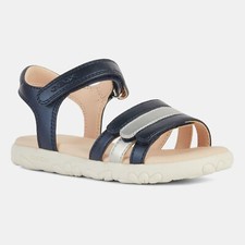 GEOX - Haiti Sandals - Navy and Silver