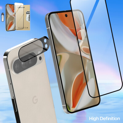 For Google Pixel 9 Pro XL/9a/9 Pro Tempered Glass Camera Lens & Screen Protector