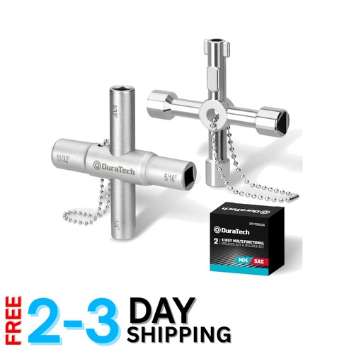 Versatile 4-Way Sillcock and Utility Keys - 2-Piece Set for Easy Access