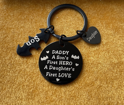 Dad Gift Keychain A Son First Hero A Daughter First Love Gift