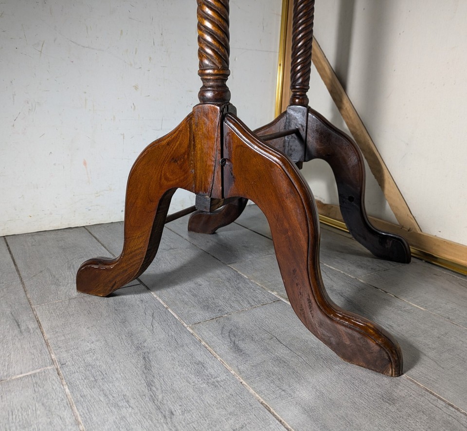 Vintage Walnut Butler Gentleman Valet Stand Dressboy Barley Twist w/ 2