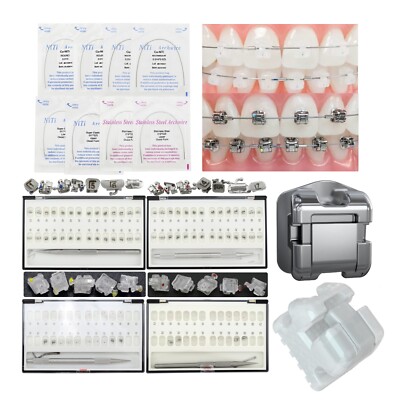 Orthodontic Self Ligating Brackets Metal Damon Q Braces Clear Ceramic Roth MBT