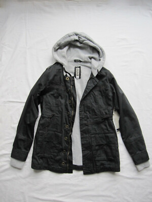 Quiksilver - warme Jacke mit Kapuze, Gr. S, schwarz NEU Mantel