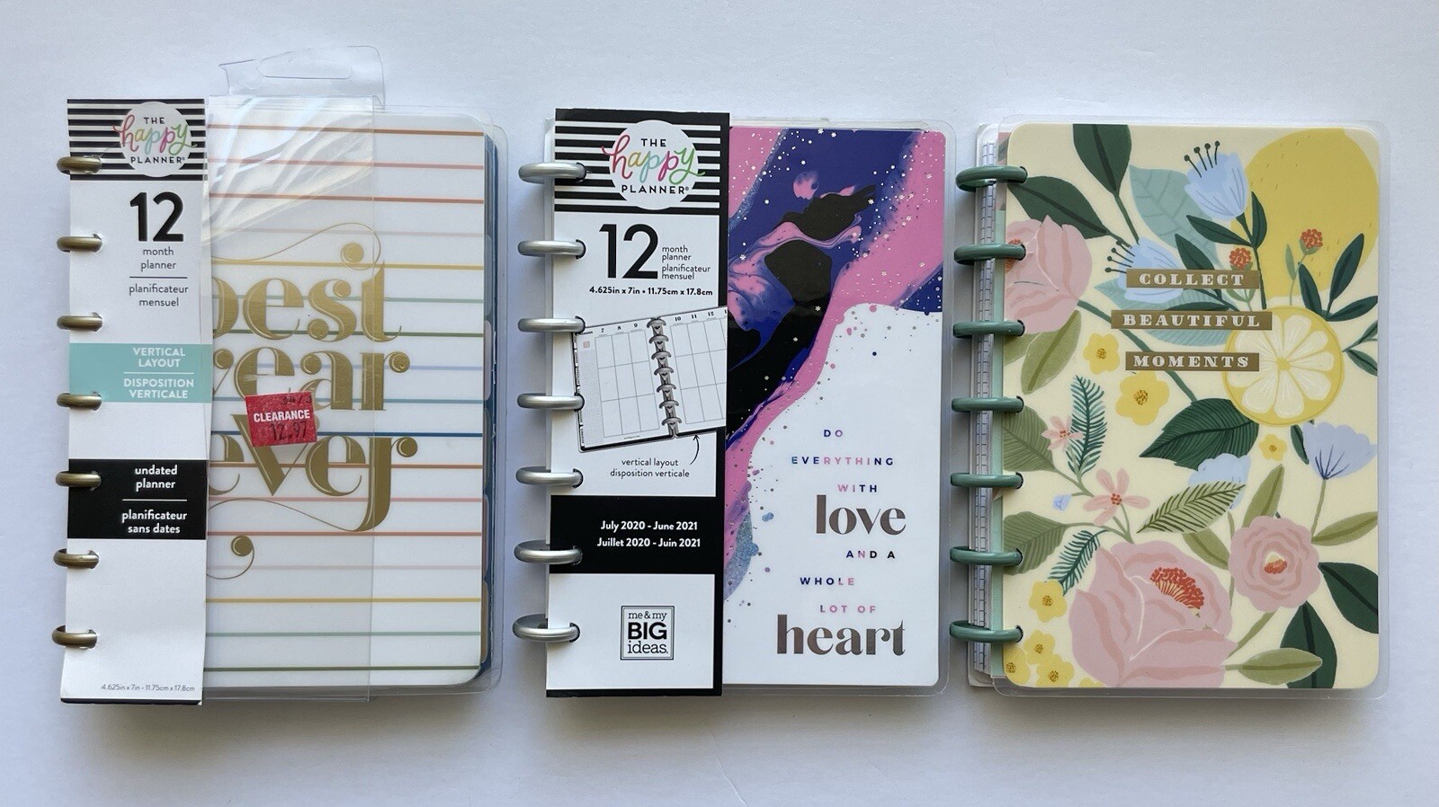 The Happy Planner Mini Vertical Layout 3 Planners NEW!