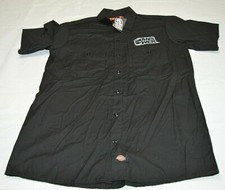 Dickies Answer Men's Button Up Collared Shirt Short Sleeve Black Size Medium NWT