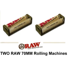 2 New RAW 70mm Cigarette Roller Machine HEMP PLASTIC Single Wide Rolling Papers
