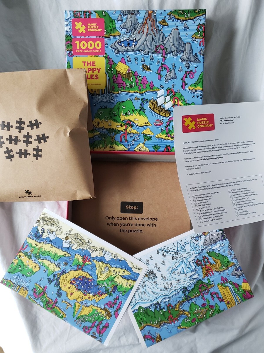 100% COMPLETE MAGIC PUZZLE COMPANY THE HAPPY ISLES 1000