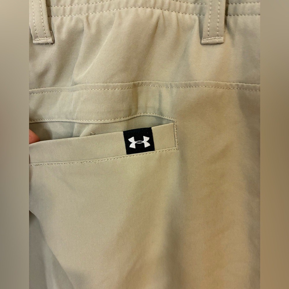 Under Armour Mens 44/30 Performance Golf Tech Pants Sandy Barley Color thumbnail 5