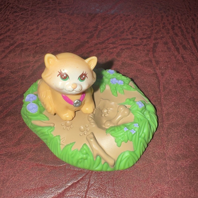 VTG Kenner 1992 Littlest Pet Shop Lil Paw Prints Kitty Cat Roller Stamp (e)