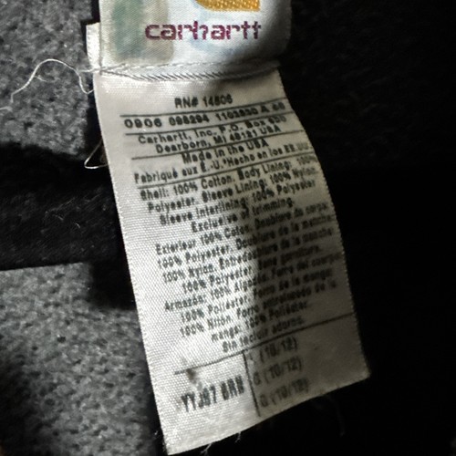 Carhartt Detroit Jacket Sherpa Lined Youth Large (10/12) YYJ97 BRN L Made In USA - Picture 6 of 14