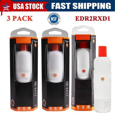 3Pack ΕDR2RXD1 Refrigerator Water Filter 2 Replacement New FREE SHIP Sealed Home
