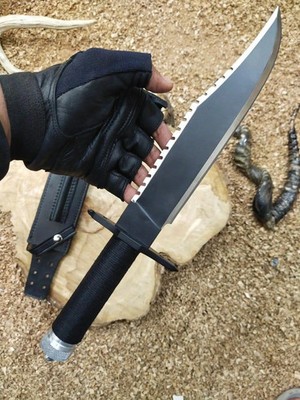 Commando Handcrafted Fixed Blade Outdoor Knife with Sheath | Survival Style Bowi