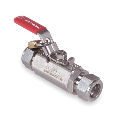 HAM-LET H-700-SS-L-1/2-T-LD Manual 2-Way Ball Valve,Comp,316 SS 3ZVP9