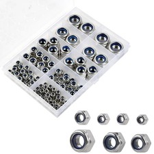 Locknuts Assortment Kit M3 M4 M5 M6 M8 M10 M12 Metric Nylon Insert Lock Nuts...
