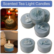 Tea Lights Holders Blue Scented Tealights Candles 2-4 Hour Night T Lights