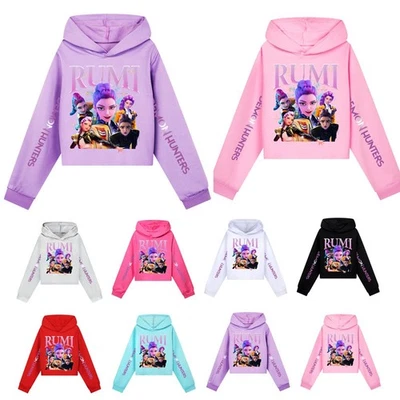 MARKENLOS Mädchen-Dämonenjäger-Hoodies Lange Ärmel Sweatshirt KPOP Pullover Strickpullover