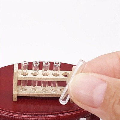 Dollhouse Miniature 1:12 Scale Glass Set Test Tube Rack Magic Kit Laboratory