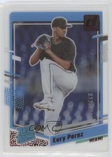 2023 Panini Chronicles Clearly Donruss Rated Rookie Red 23/100 Eury Perez #7 0w3