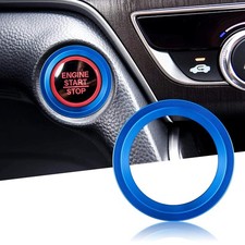 Aluminum Engine Start Stop Push Button Cover Trim Ring in Blue, Co Color: Blue
