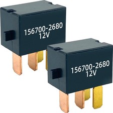156700-2680 Relay 12V 4-Pin 2-Pack Automotive Relay Compatible with Multipl...