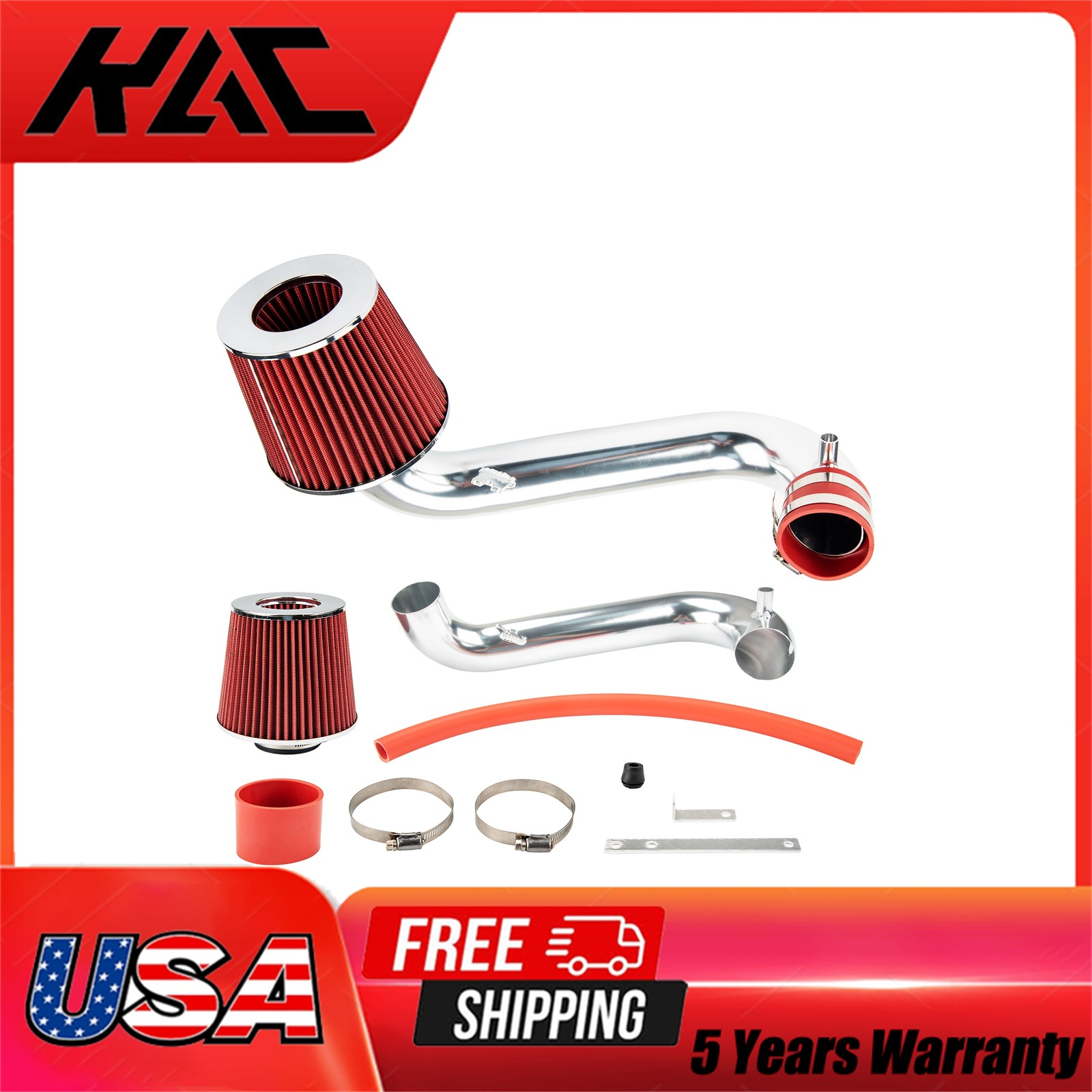 2.5in Cold Air Intake Filter Induction Kit For 2001-05 Honda Civic 1.7L
