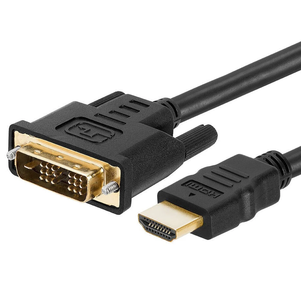 2 Pack 15FT HDMI to DVI Cord DVI-D M to HDMI M Cable Adapter Connector Converter - Image 2 of 4