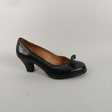Clarks Pumps Damen 5,5 schwarz Leder hochhackige Pumps Smart Work formell 50er