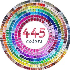 5D Diamond Painting Beads, 445000 Pieces 445 Colors Round Drills Diamond Art ...