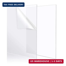 8" X 12" Clear Acrylic Sheet Plexiglass Plastic Sheet for Crafts Transparent Acr