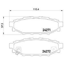 Satz Bremsbeläge Bremsklötze hinten für Subaru BRZ ZC6 Forester SG SH 2390266