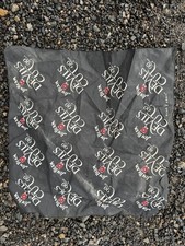 Vintage 1980s Devils Bandana Black Paisley Made in USA