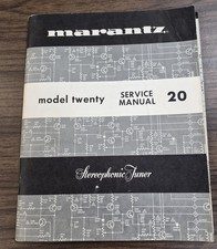 Marantz 20 Tuner Service Manual - OEM see notes