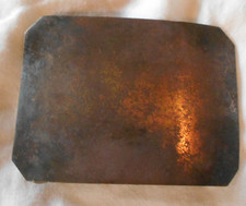 Vtg Belt Buckle Boho Hippy Brutalist Copper Artisan cowboy farmer 1970s 1980s