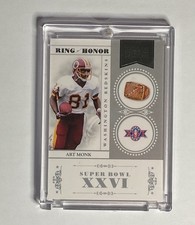 Art Monk 2010 National Treasures Ring Of Honor Jersey Number Match 81/99