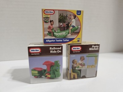 Set Of 3 Miniverse LITTLE TIKES Party Kitchen, Alligator Teeter Totter& Railroad