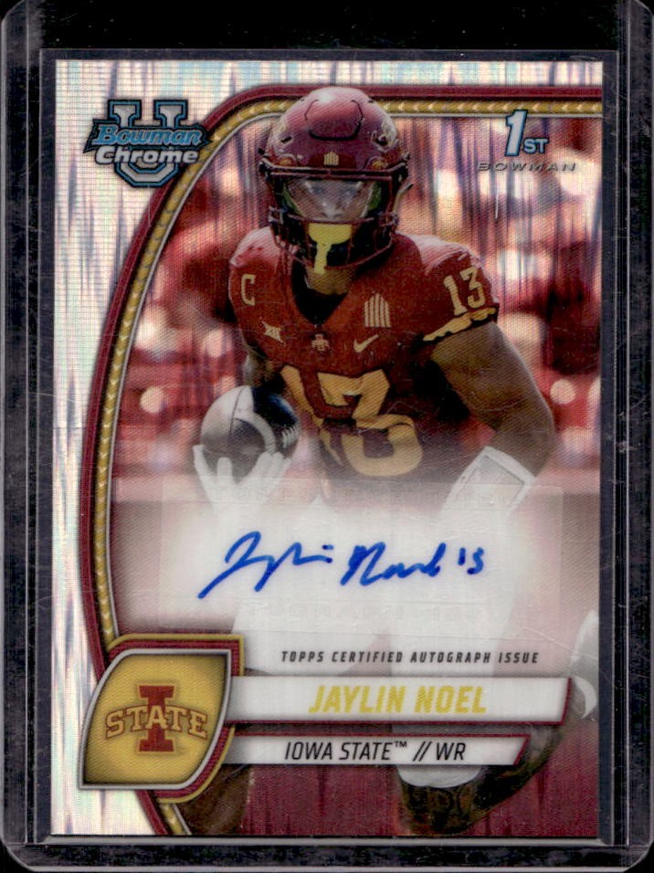 2024 Bowman Chrome U Jaylin Noel Prospect Auto Stealth Refractor #PA-JNO