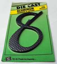 Hy-Ko avg 4.5" House Number 8 Black Hammered Aluminum "8"  Part DC-5/8
