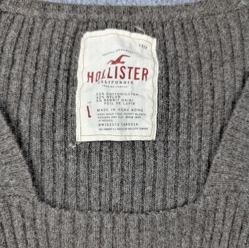 Suéter Babydoll Hollister Vintage Y2K Mujer Grande Tejido con Cable Bella Cisne Conejo Foto 4 de 4