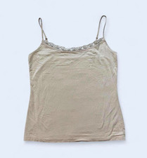 VTG Y2K Cami Lace Coquette Cottage Basic