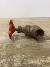 Stockham 1" Solder Globe Valve 200 CWP Bronze Sweat Connection Orange Handwheel