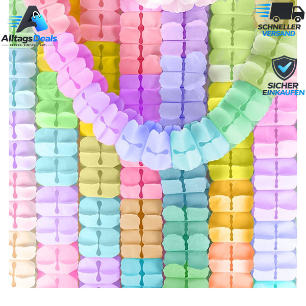 Girlanden Papier Pastell 6Pcs HäNgend Kleeblatt Bunt Party Deko Geburtstag-image