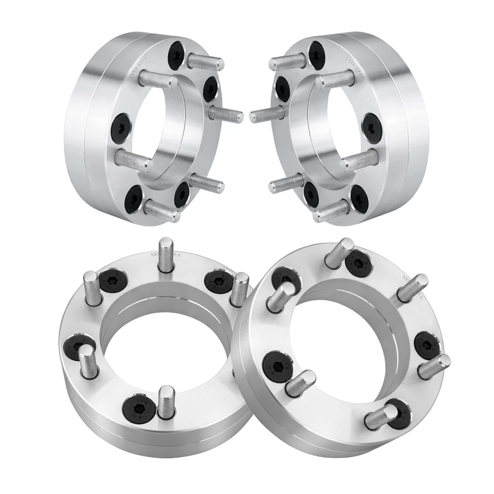 4 WHEEL ADAPTERS 5x5.5 to 6x5.5 USE 6 LUG WHEELS ON 5 LUG CAR 2 INCH 1/2x20