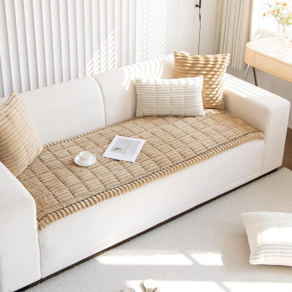 Funda de Sofá Antideslizante Difusa para Mascotas, Protector de Sofá Lavable para Perros, Marrón 70×120cm Foto 4 de 4