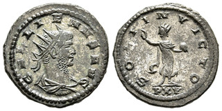 FITZ ANTIOCH Silvered Bi Antoninianus GALLIENUS SOLI INVICTO RIC 611 AWE1004
