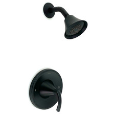 MOEN Glyde Matte Black Posi-Temp Shower Trim Set   T2742EPBL with Shower Head