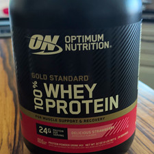 Optimum Nutrition Gold Standard 100% Whey Powder, Delicious Strawberry 32 oz