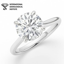 Lab Grown Diamond Solitaire Engagement Ring Platinum IGI F/VS 7Ct UK Hallmarked