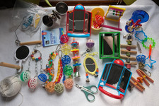 Small Bird Toy Lot - Lightly Used Parakeet 